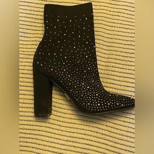 Cowgirl All Black Rhinstone Booties